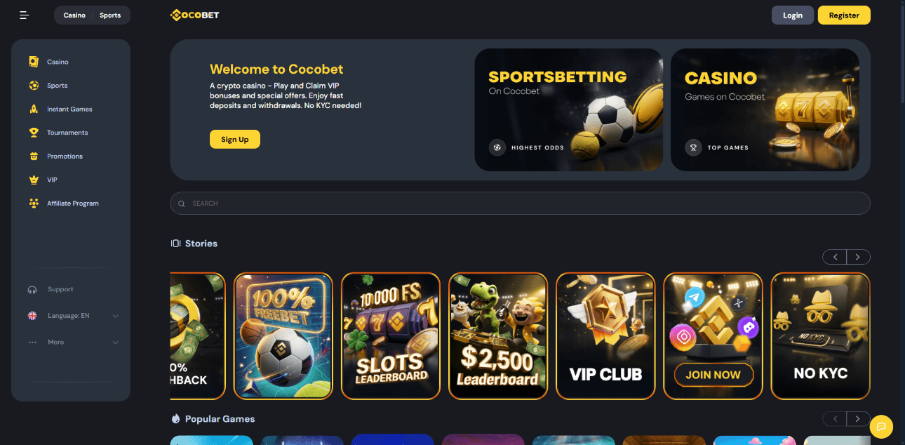 Cocobet desktop screenshot 1
